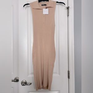 SHEIN Cream Sweater Tank Dress Size-1x